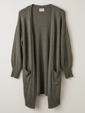 Olive + Oak Green Knit Sweater • Ribbed Pullover • Size S